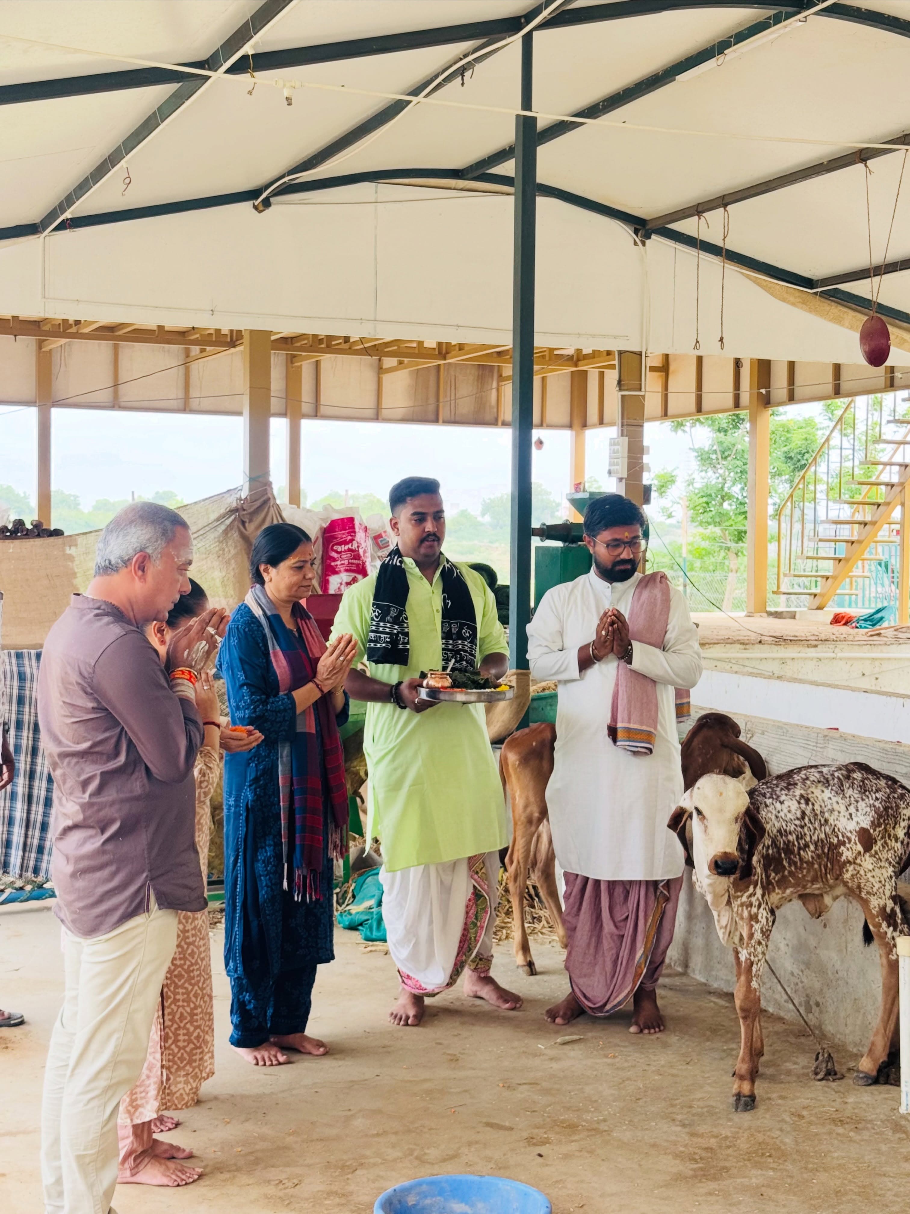 Gaupujan on an auspicious occasion at Guru Dattatreya Gaukulam